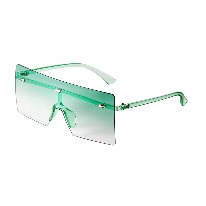 SORVINO Rimless Oversized Square Sunglasses Fashion Women Shades UV400 Vintage Flat Top One Piece Gradient Lens Sun Glasses