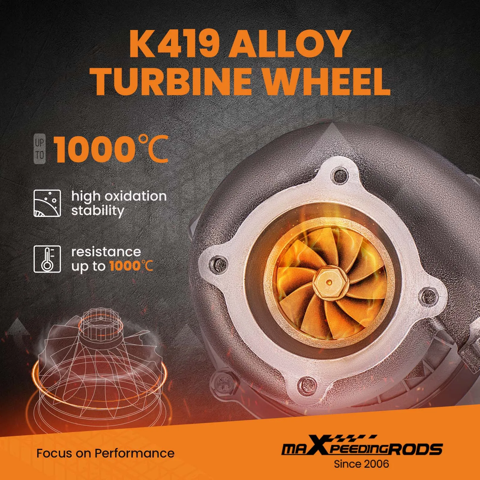 GT3037 GT3076 GT30 500HP+ Billet Turbo Turbocharger for all 4/ 6 cyl 2.5L-3.0L