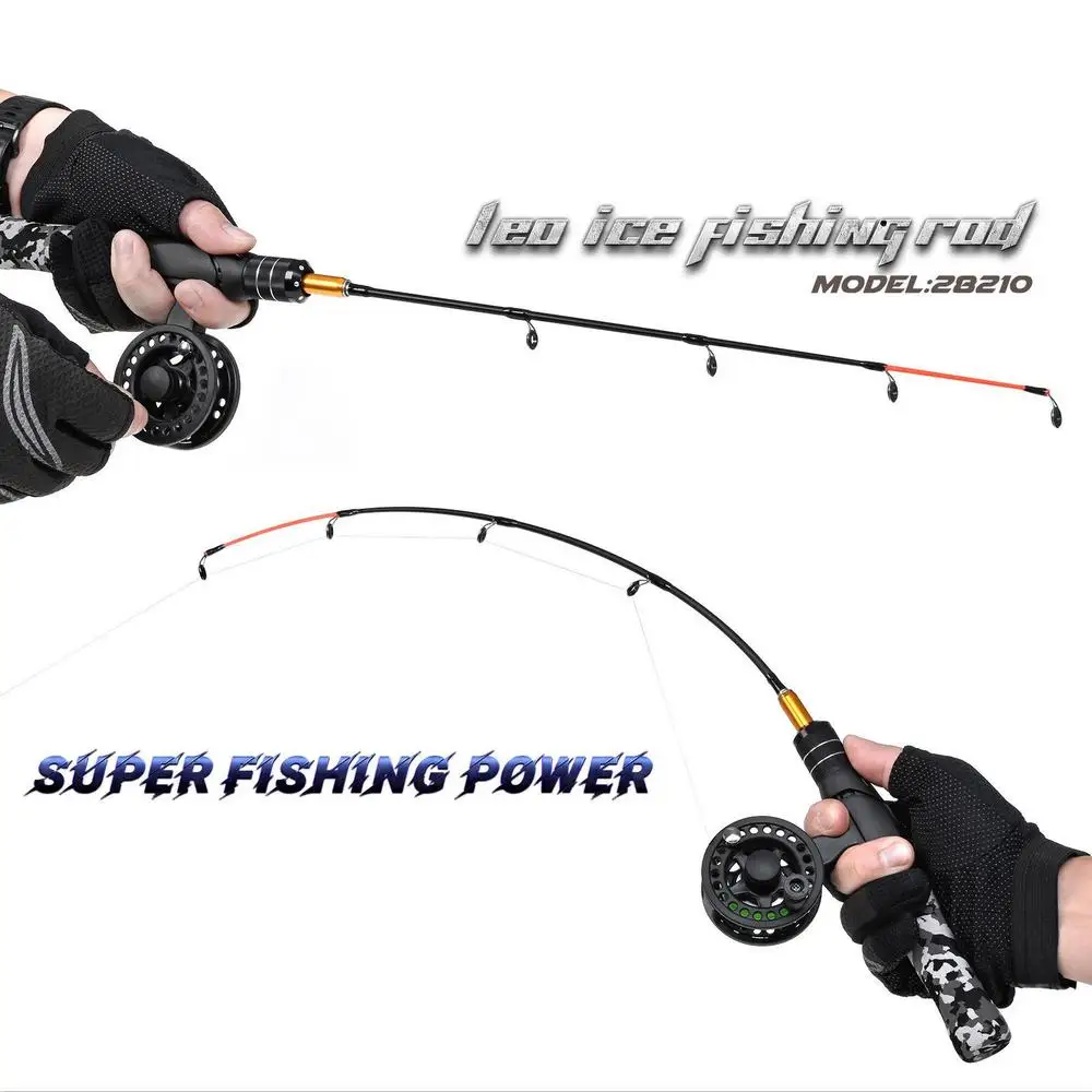 Ice Fishing Rod Winter Fishing Rod Fishing Pole Kit With Solid Rod Tip Design Compact Tackles For Underwater Fishing Use