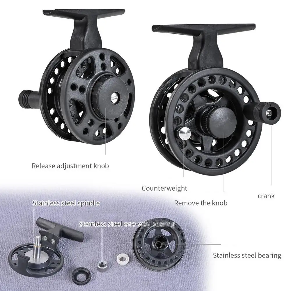 Ice Fishing Rod Winter Fishing Rod Fishing Pole Kit With Solid Rod Tip Design Compact Tackles For Underwater Fishing Use