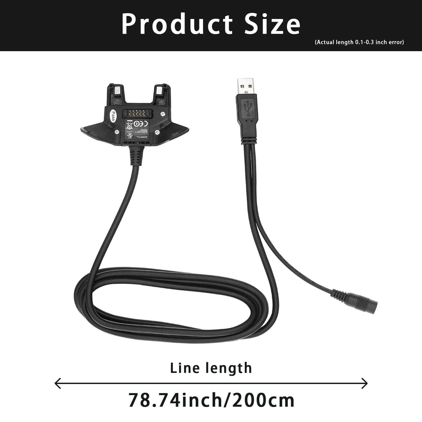 Power Charger for Zebra Motorola Symbol TC70 TC70X TC72 TC75 TC75X TC77 CBL-TC7X-USB1-01 Charging Cable with Adapter