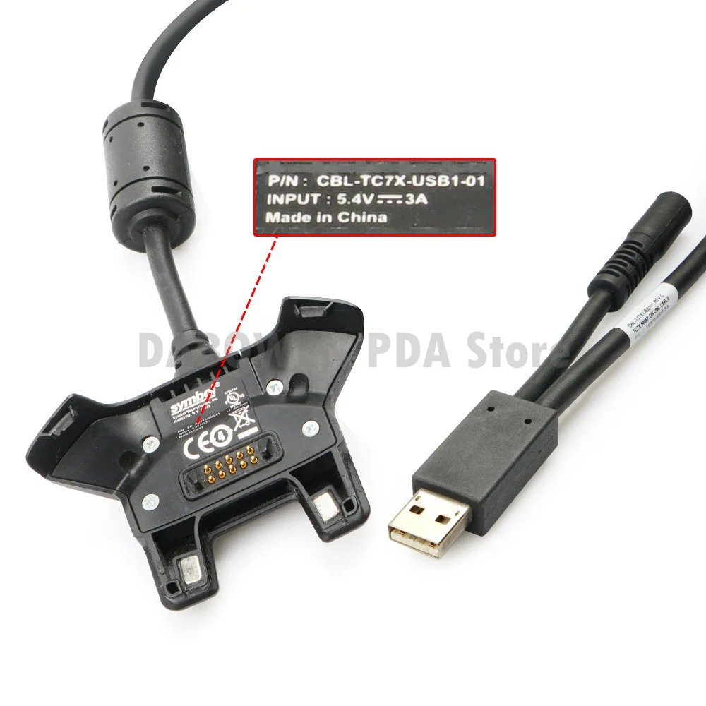 Power Charger for Zebra Motorola Symbol TC70 TC70X TC72 TC75 TC75X TC77 CBL-TC7X-USB1-01 Charging Cable with Adapter