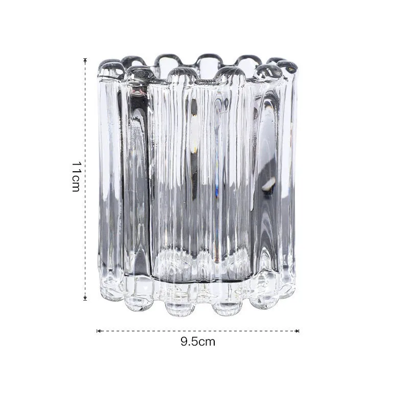 Cosmetic Brush Storage Box Living Room Bedroom Desk Light Luxury Ornaments Makeup Brush Eyebrow Pencil Crystal Glass Pen Holder