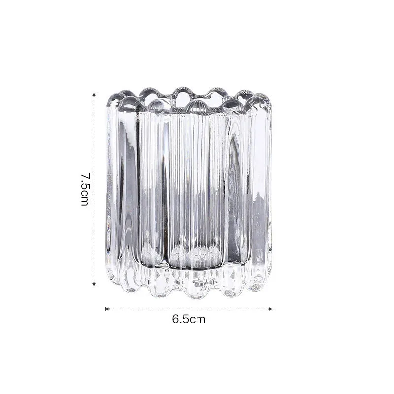 Cosmetic Brush Storage Box Living Room Bedroom Desk Light Luxury Ornaments Makeup Brush Eyebrow Pencil Crystal Glass Pen Holder