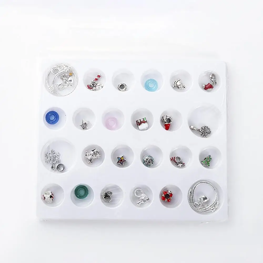 Christmas Bracelets Countdown Calendar 2023 Girls Bracelet Making Advent Calendar Valentine's Day DIY Jewelry Making Advent Gift