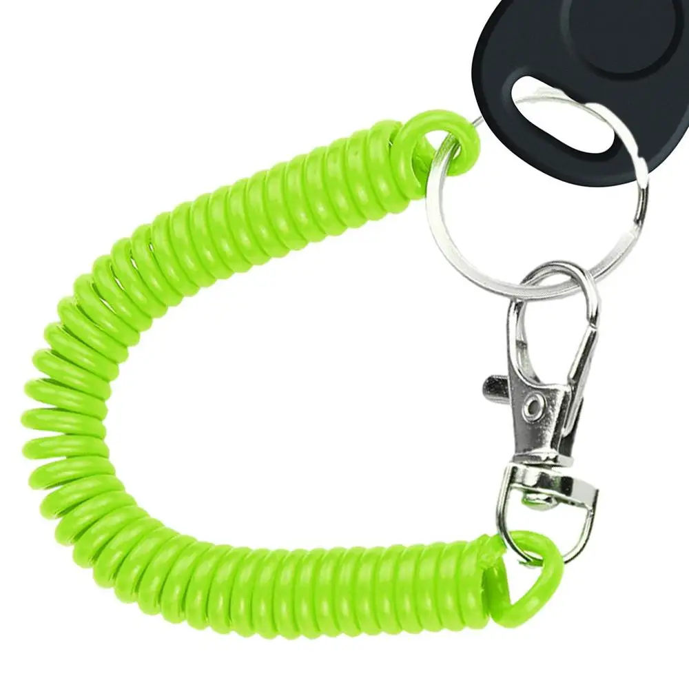 Coil Lanyard Retractable Coil Keychain Spiral Coil Lanyard Long Anti Lost Key Chain Holder For Bungee Lanyard Flexible