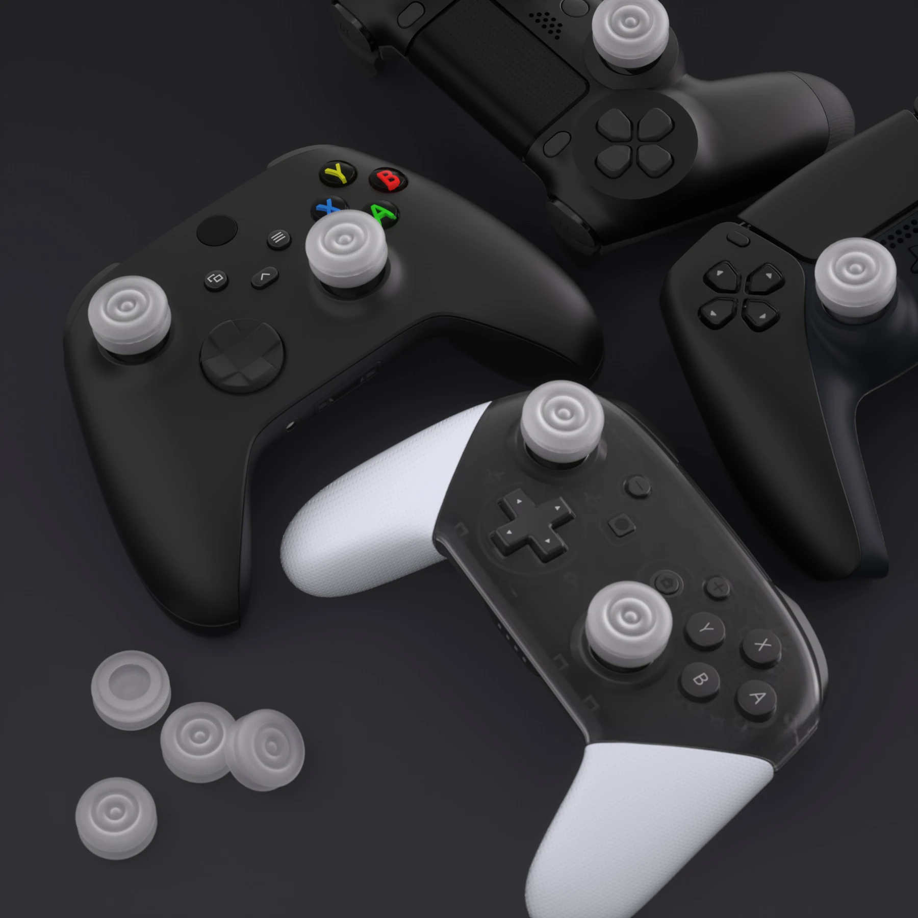PlayVital Cushion Caps Thumb Grips for ps5/ps4, for Xbox Series X/S, for Xbox One, Elite Series 2, for Switch Pro Controller