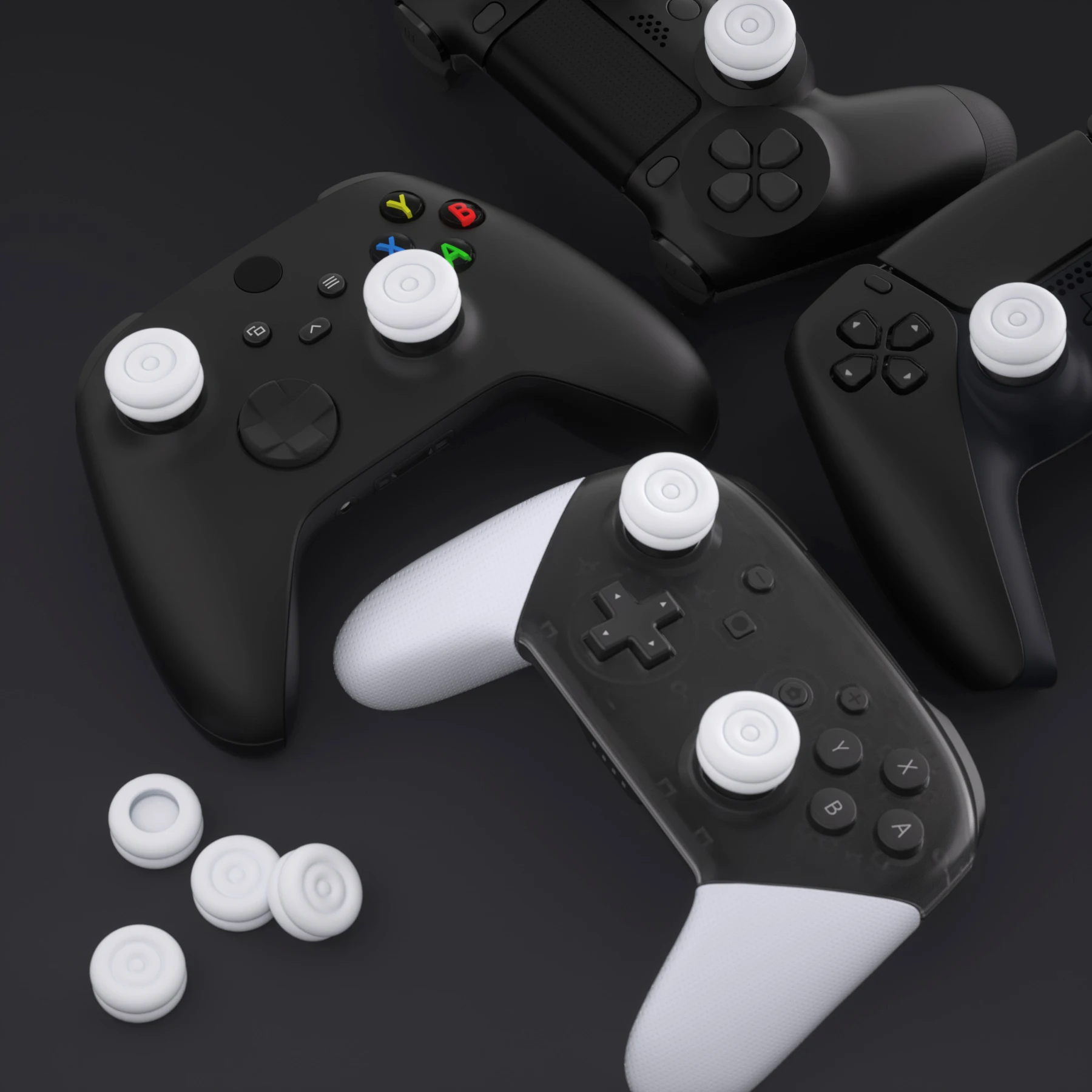 PlayVital Cushion Caps Thumb Grips for ps5/ps4, for Xbox Series X/S, for Xbox One, Elite Series 2, for Switch Pro Controller