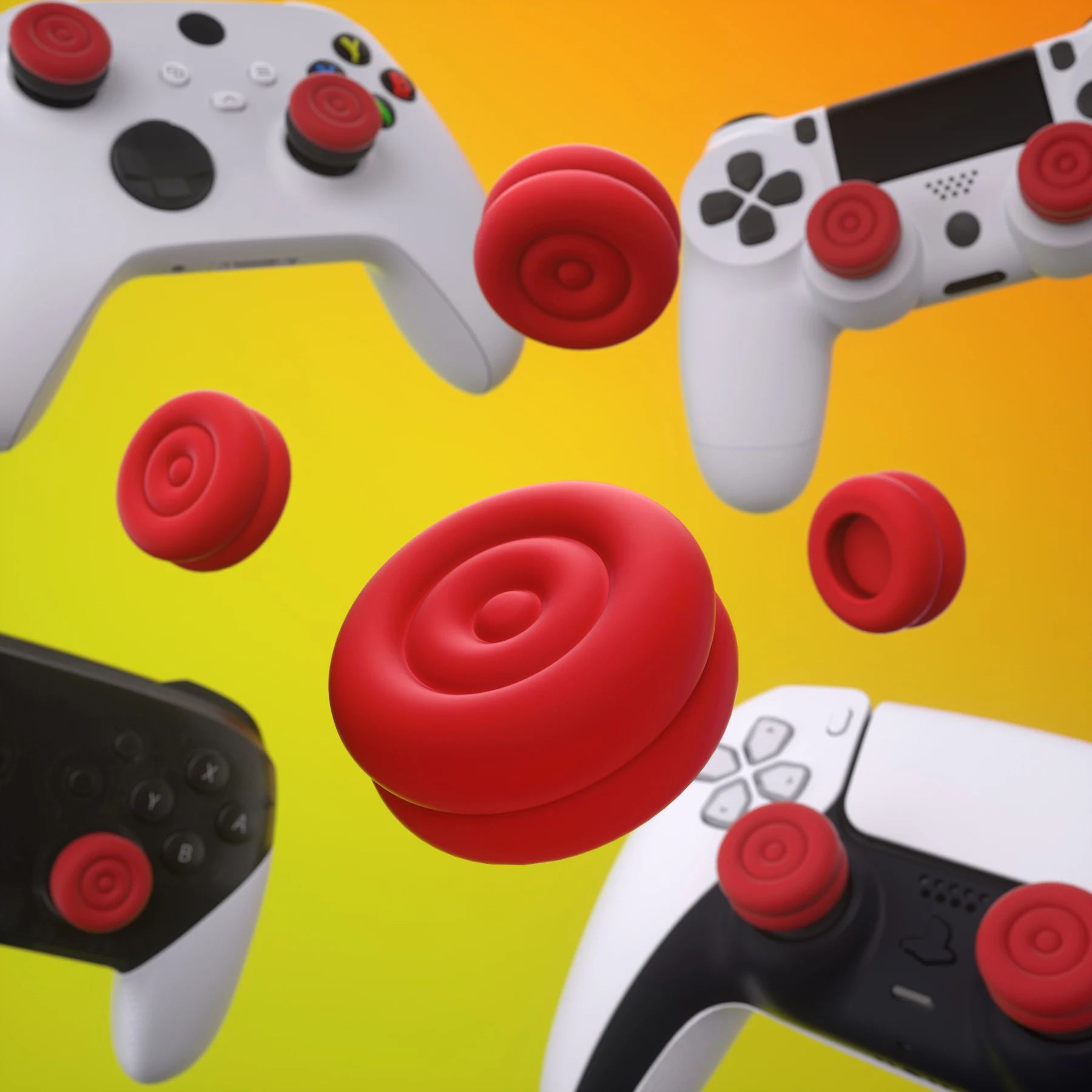 PlayVital Cushion Caps Thumb Grips for ps5/ps4, for Xbox Series X/S, for Xbox One, Elite Series 2, for Switch Pro Controller