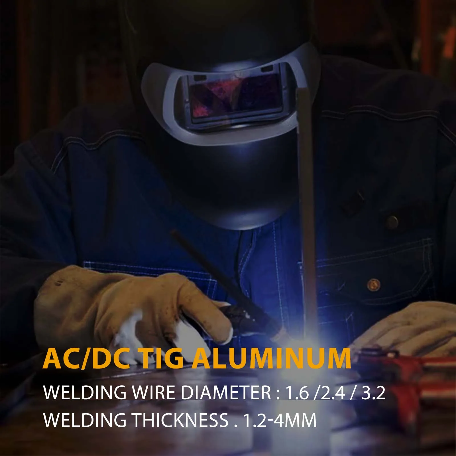 AC/DC TIG Welder 250A HZXVOGEN HVT250P HF TIG MMA ARC Stick Pulse 2T/4T 220V IGBT Inverter Aluminum Stainless Steel Welder