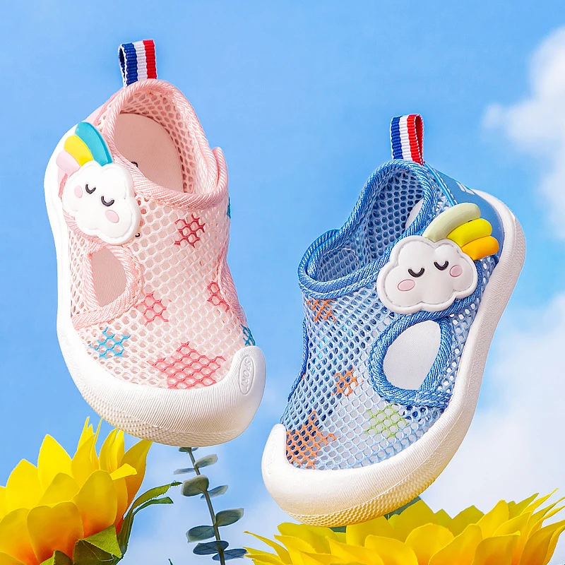 Children's Summer Breathable Air Mesh Sandals Baby Unisex Casual Shoes Anti-slip Soft Sole First Walkers Infant Lightweight Shoe