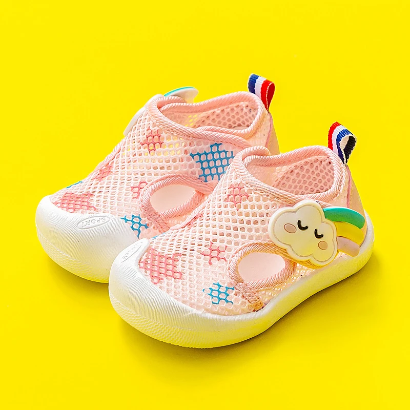 Children's Summer Breathable Air Mesh Sandals Baby Unisex Casual Shoes Anti-slip Soft Sole First Walkers Infant Lightweight Shoe