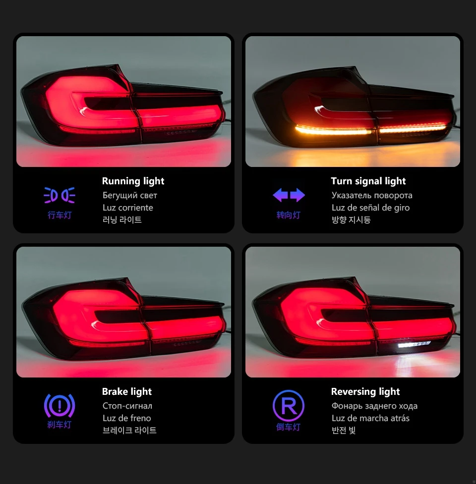 Car Lights for F30 F35 3 Series 2013-2019 LED Auto Taillight Assembly Upgrade G30 G38 5 Series Newest 3D Design Tool Accessories