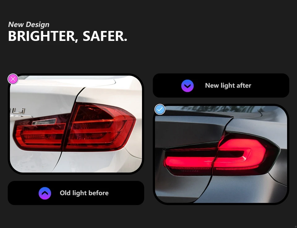 Car Lights for F30 F35 3 Series 2013-2019 LED Auto Taillight Assembly Upgrade G30 G38 5 Series Newest 3D Design Tool Accessories