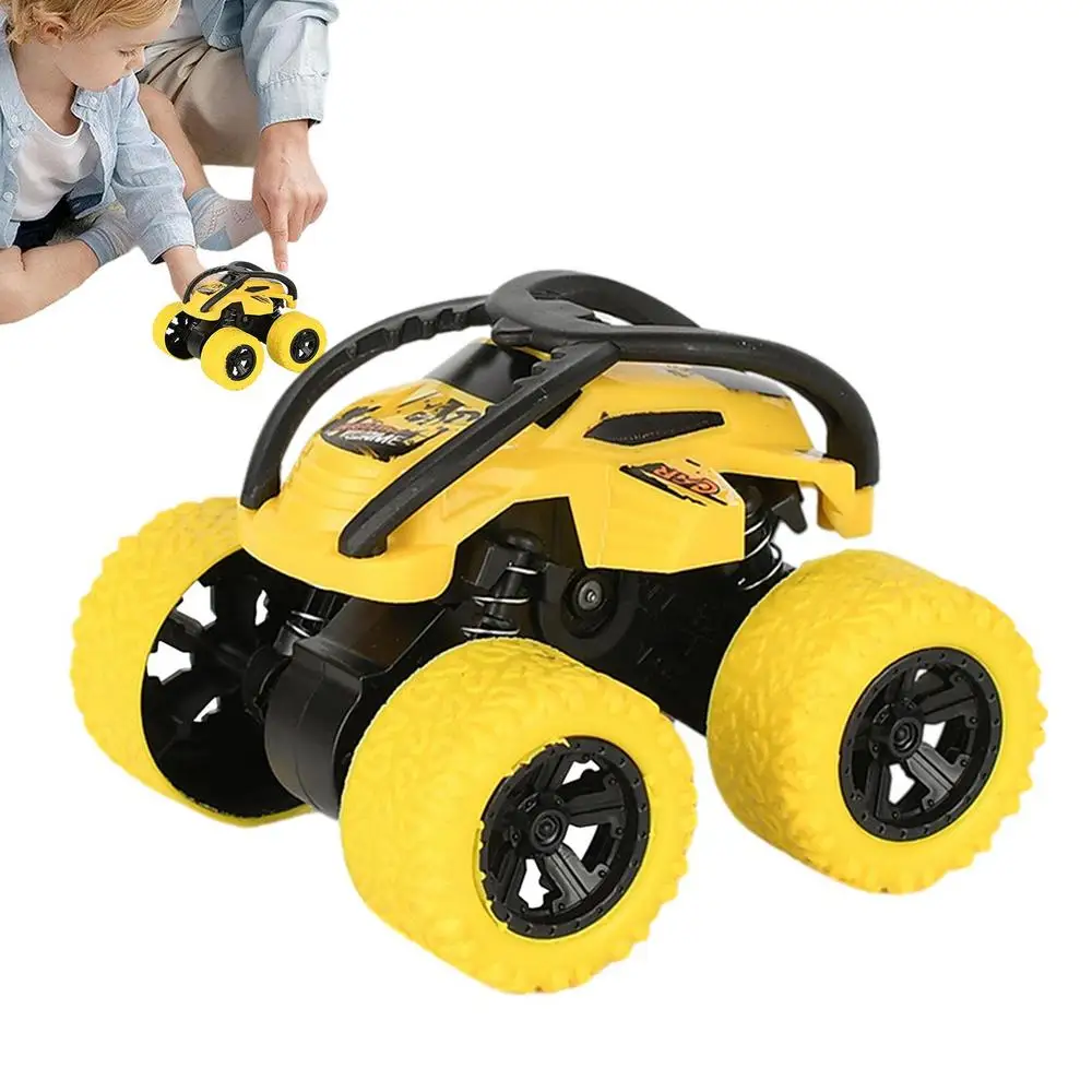Stunt Toy Cars Friction Powered Push And Go Cars Mini Four-wheel Drive Stunt Rolling Inertial Off-road Vehicle For Kids
