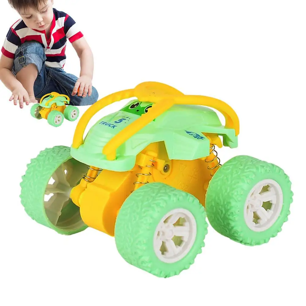 Stunt Toy Cars Friction Powered Push And Go Cars Mini Four-wheel Drive Stunt Rolling Inertial Off-road Vehicle For Kids
