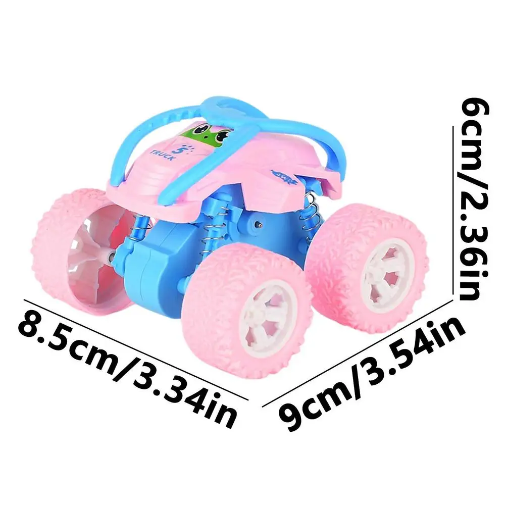 Stunt Toy Cars Friction Powered Push And Go Cars Mini Four-wheel Drive Stunt Rolling Inertial Off-road Vehicle For Kids
