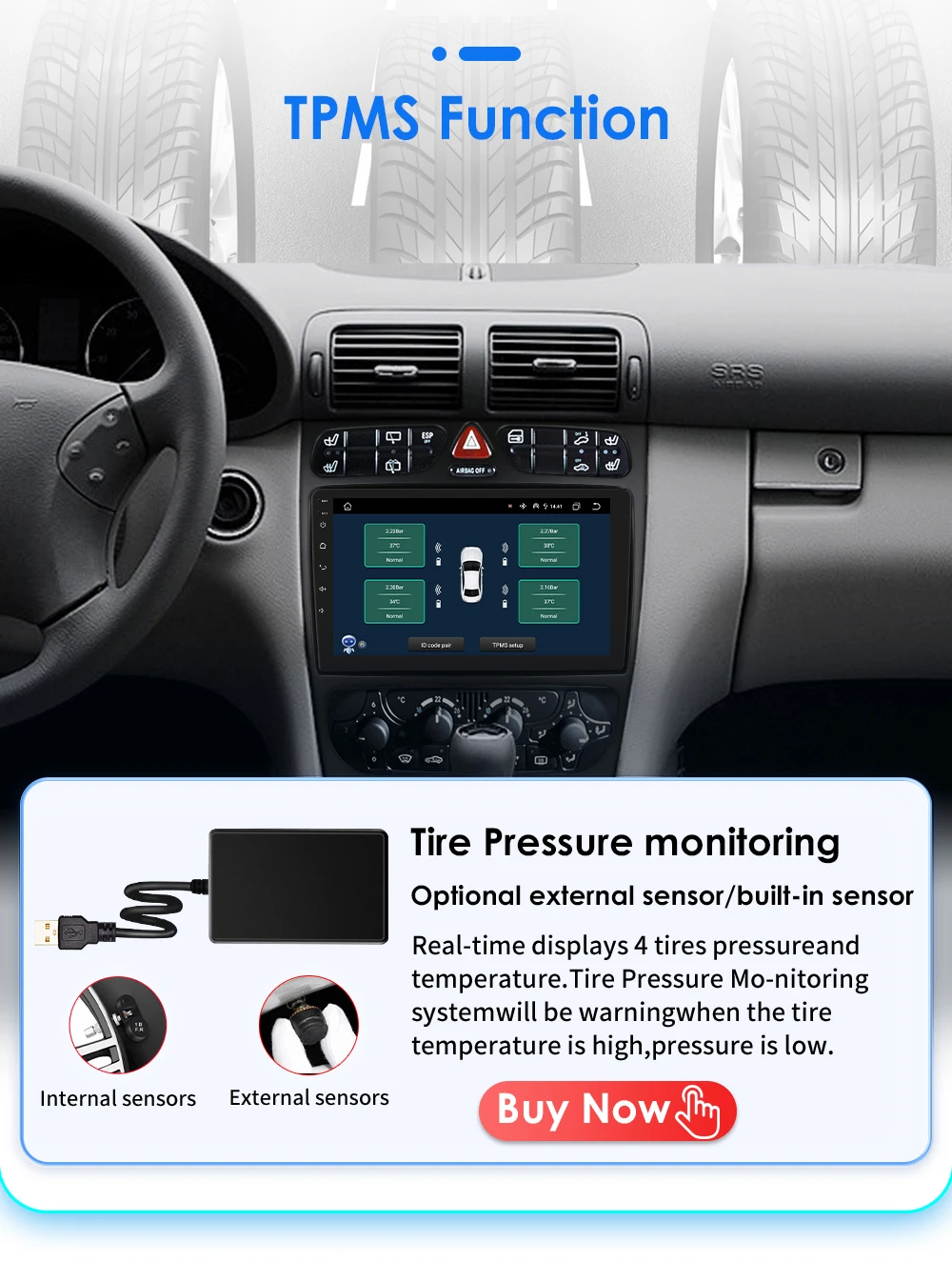 Hizpo Android Car Radio For Mercedes-Benz A W168 C W203 G W463 Vaneo Vito Viano CLK Class C209 Multimedia GPS RDS Stereo Carplay