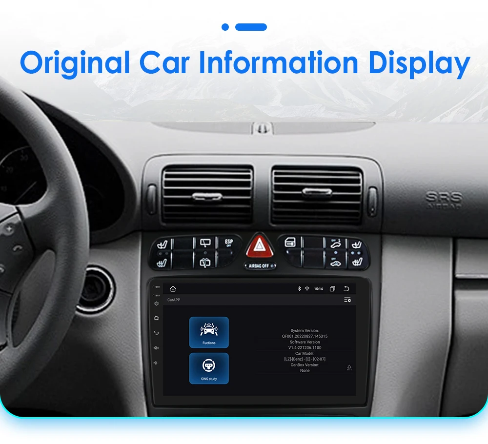 Hizpo Android Car Radio For Mercedes-Benz A W168 C W203 G W463 Vaneo Vito Viano CLK Class C209 Multimedia GPS RDS Stereo Carplay