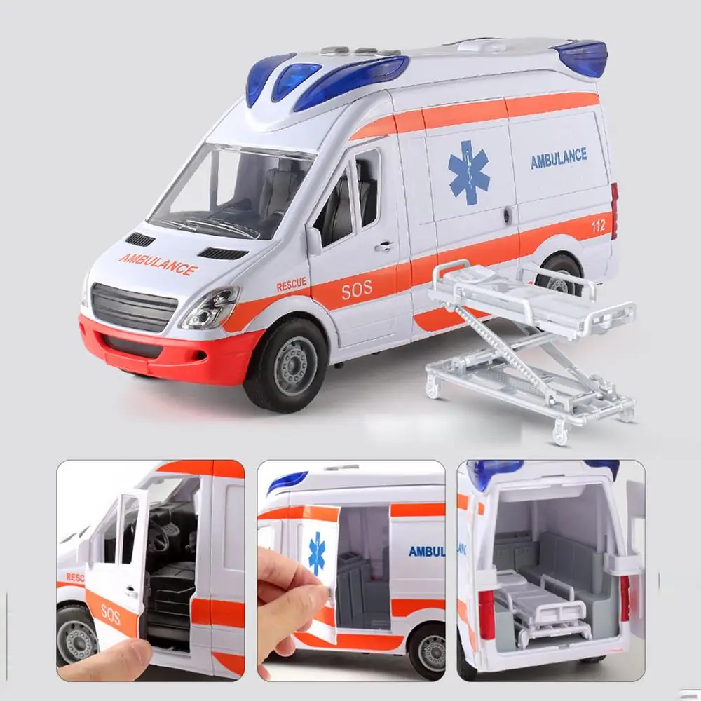 Ambulance Toy Truck Play House Toys Vehicle Car For Kids With Lights And Sound Ambulance Car For Kids With Stretcher Ambulance