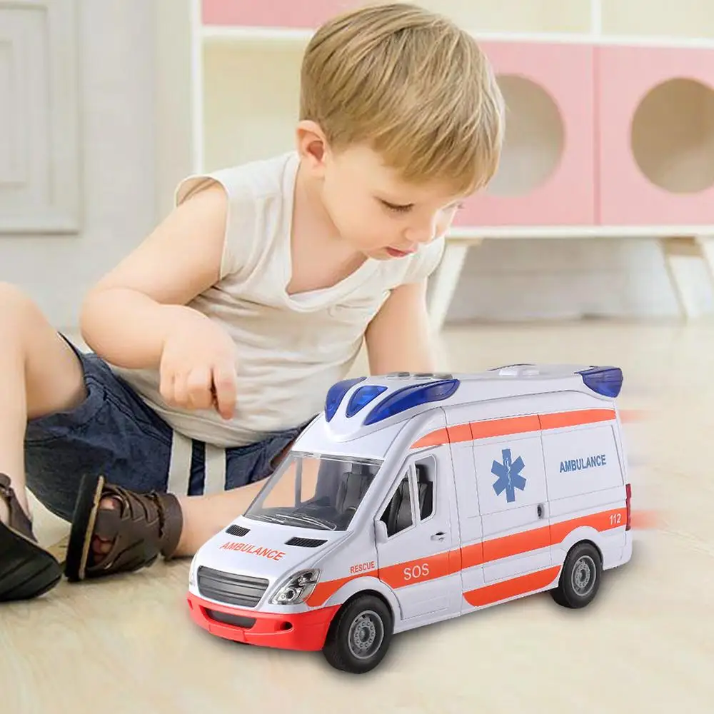 Ambulance Toy Truck Play House Toys Vehicle Car For Kids With Lights And Sound Ambulance Car For Kids With Stretcher Ambulance