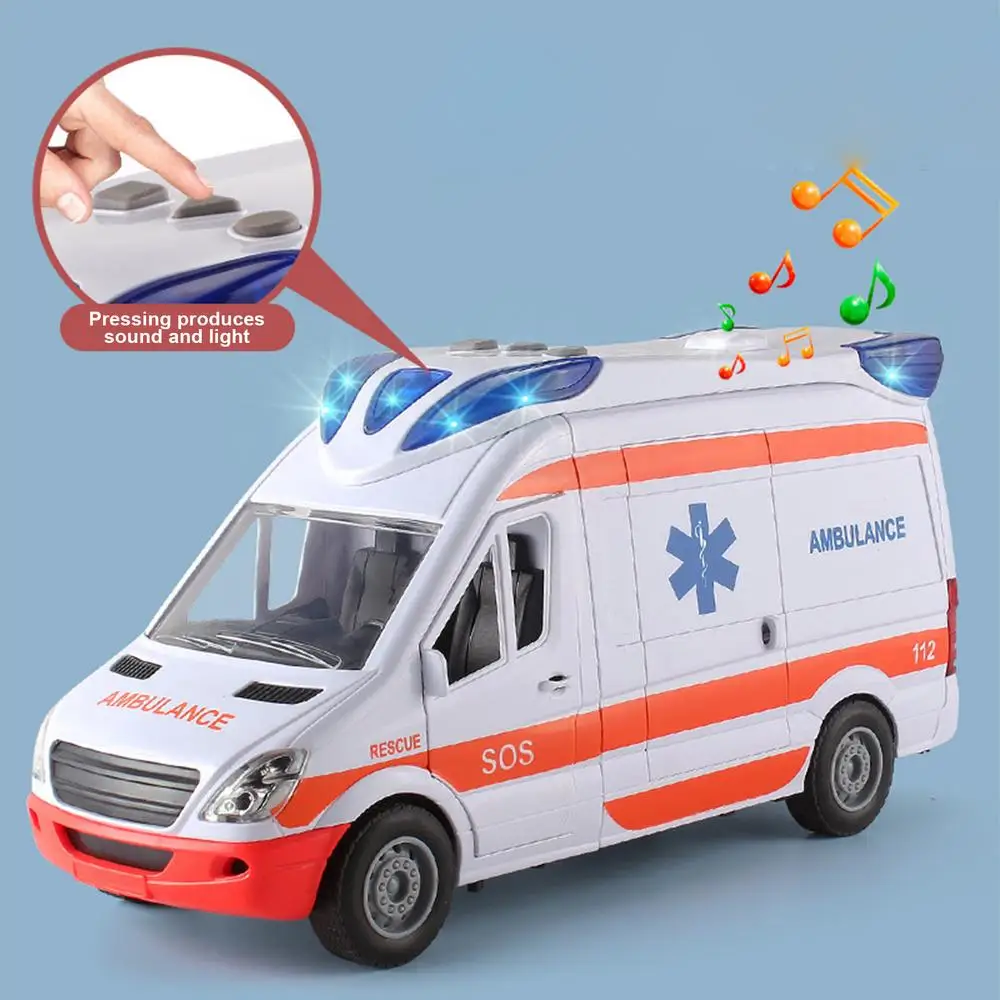 Ambulance Toy Truck Play House Toys Vehicle Car For Kids With Lights And Sound Ambulance Car For Kids With Stretcher Ambulance