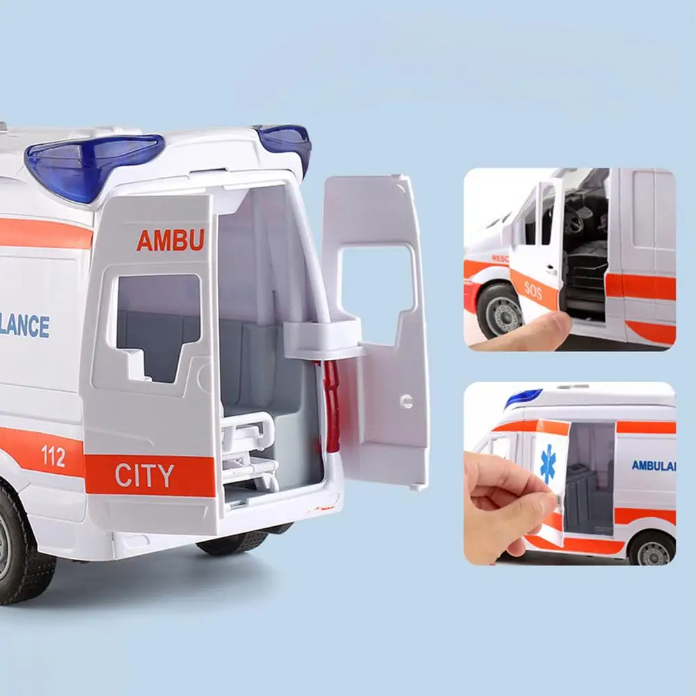 Ambulance Toy Truck Play House Toys Vehicle Car For Kids With Lights And Sound Ambulance Car For Kids With Stretcher Ambulance