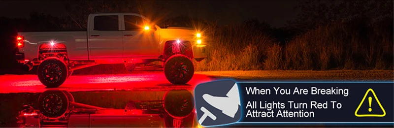 Underglow LED Car Lights Underbody Lamp Car RGB Ground Lighting App Control 12V Trail Rig Light Vehicle SUV Trucks Rock Lights
