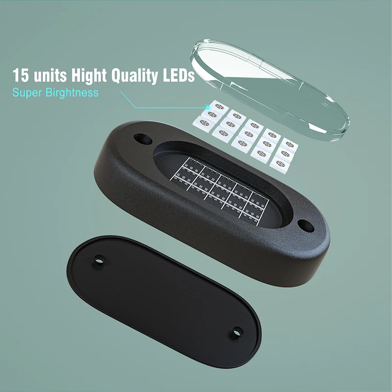 Underglow LED Car Lights Underbody Lamp Car RGB Ground Lighting App Control 12V Trail Rig Light Vehicle SUV Trucks Rock Lights