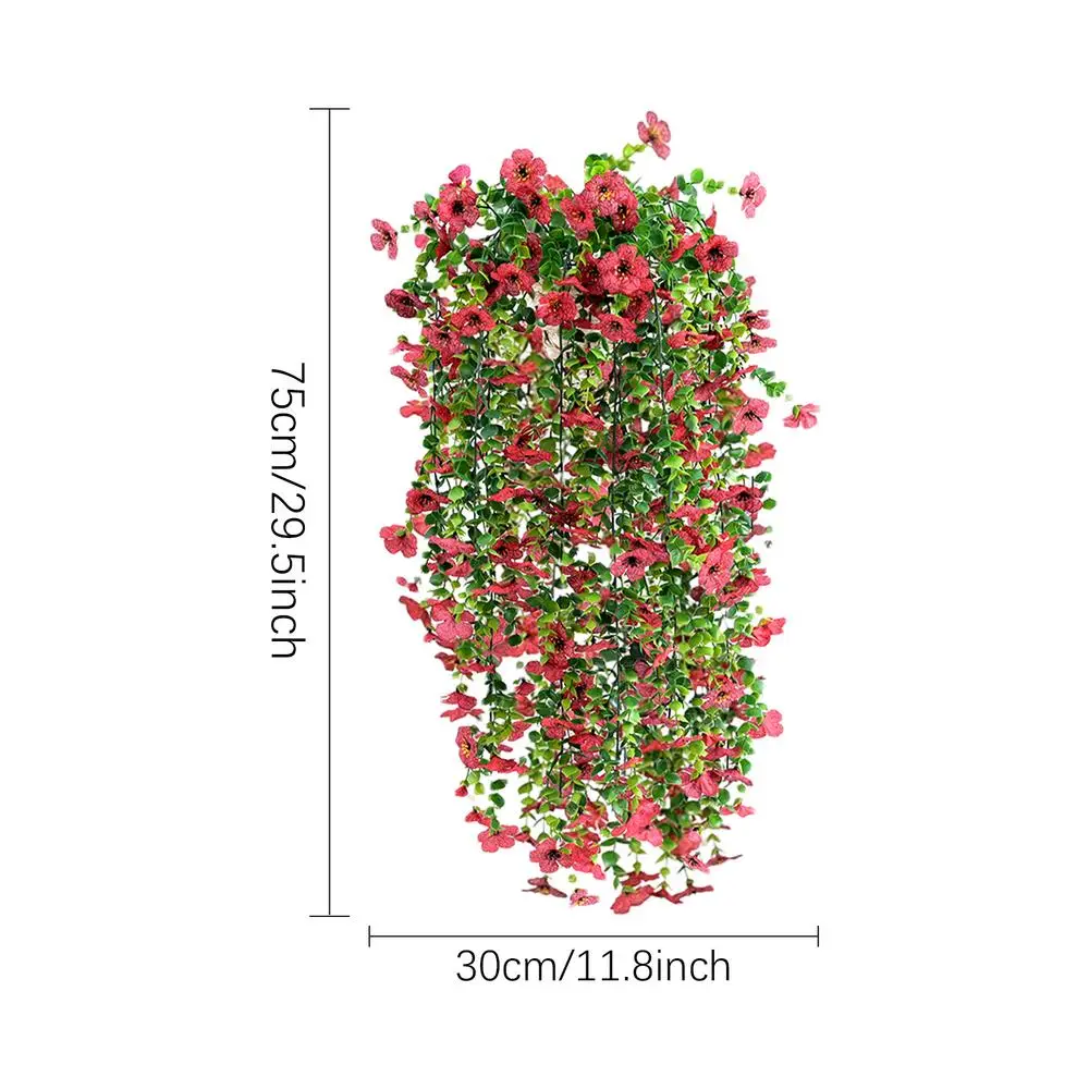 Butterfly Orchid Artificial Flowers Wall Orchid Bunches Fake Flowers String UV Resistant Fake Silk Orchid Decorative Garland