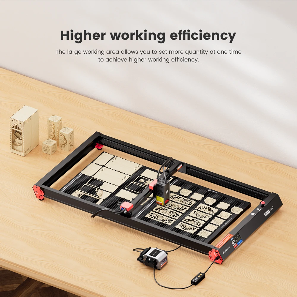 AlgoLaser DIY KIT /Alpha MK1/Alpha MK2 Y-Axis Extension Kit Laser Engraver Expand Working Area to 33.46" x 15.75"(850mm*400mm)