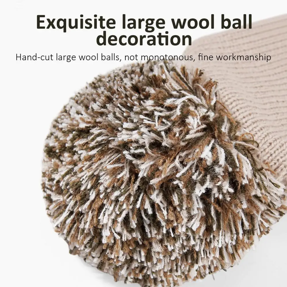Driver Fairway Hybrid Pom Pom Cover Soft Club Head Covers Knit Headcover Long Neck Lightweight Protection Golf Head Covers For