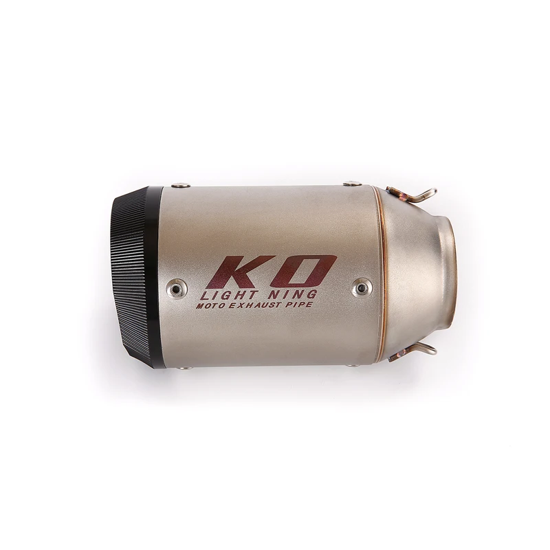 Universal 51MM Motorcycle Bike Exhaust Muffler Pipe Silencer Without DB Killer Stainless Steel/Matte Real Carbon Fiber Black