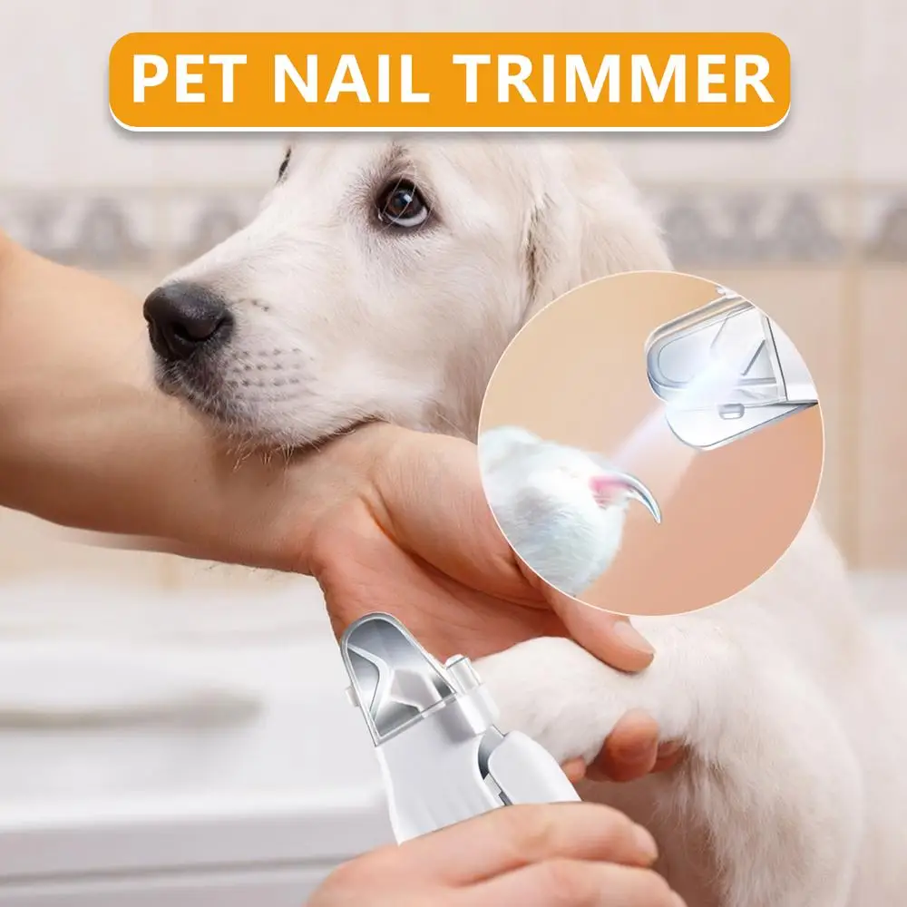 Electric Pet Nail Trimmer Rechargeable Electric Nail Trimmer For Cats Quiet Pet Nail Grinder & Nail Trimmer With LED Light For