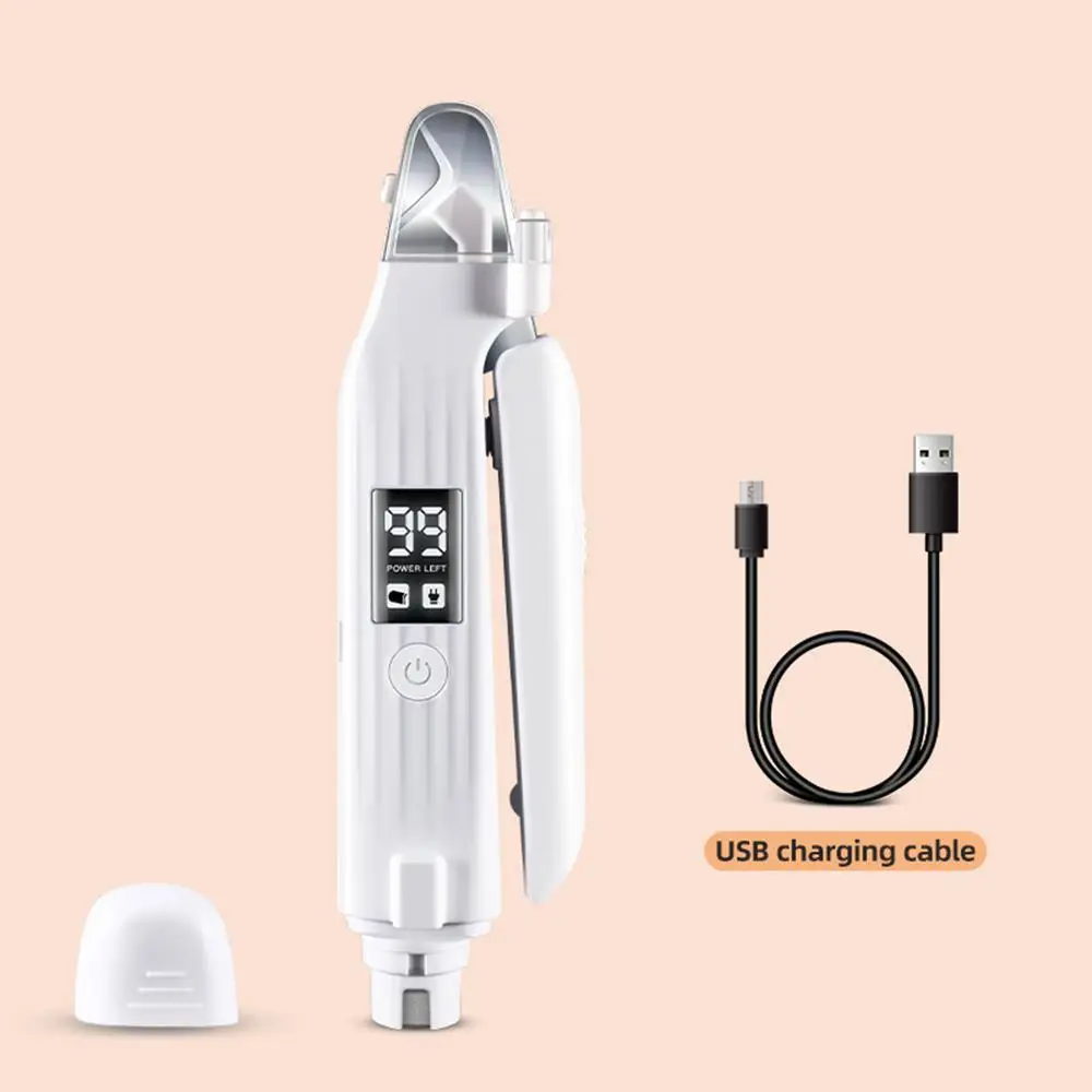 Electric Pet Nail Trimmer Rechargeable Electric Nail Trimmer For Cats Quiet Pet Nail Grinder & Nail Trimmer With LED Light For