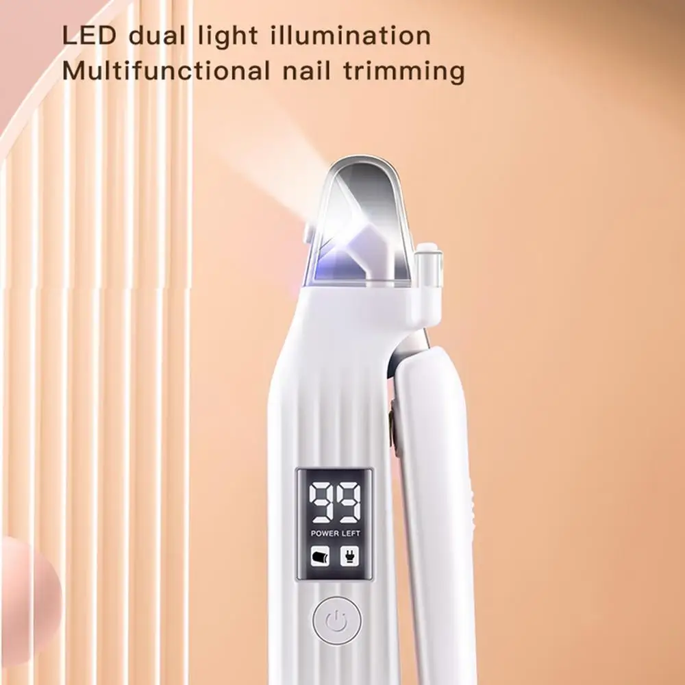 Electric Pet Nail Trimmer Rechargeable Electric Nail Trimmer For Cats Quiet Pet Nail Grinder & Nail Trimmer With LED Light For