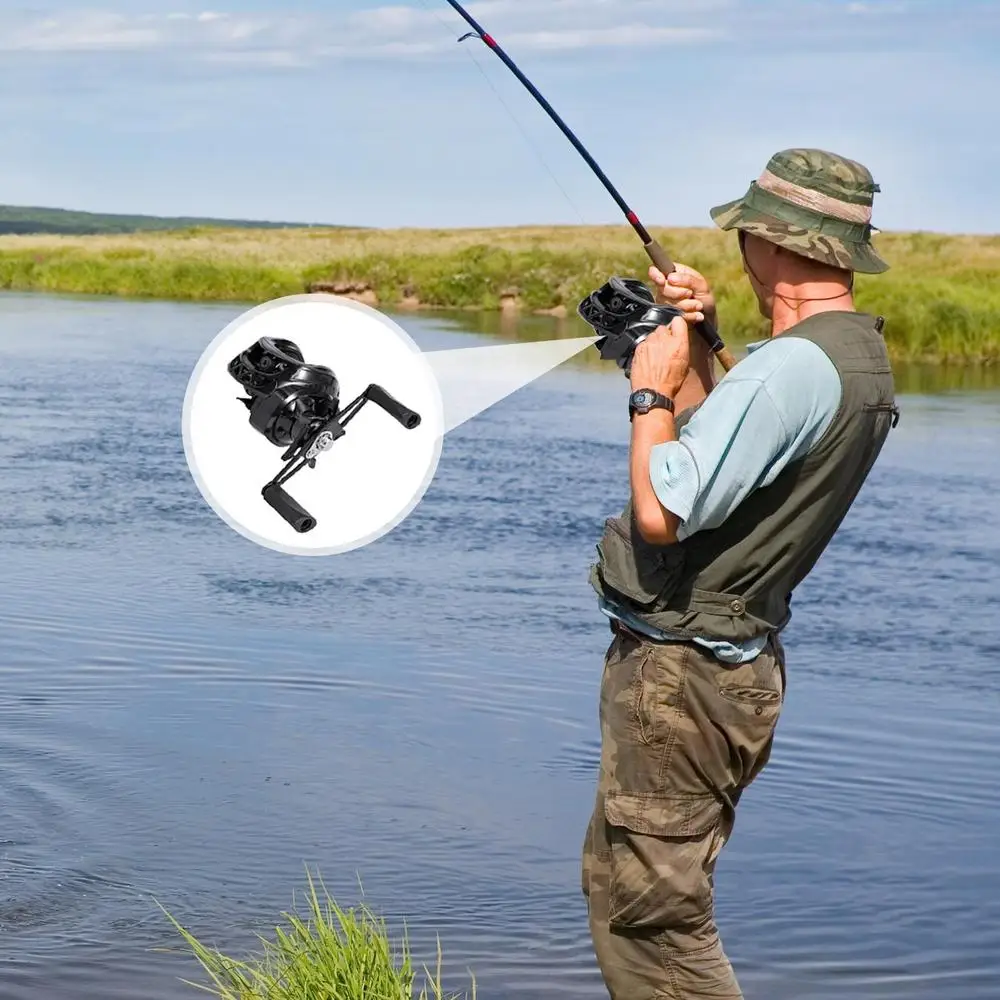 Metal Fishing Reel Black Metal Fishing Reel Lightweight Fishing Accessories User Friendly Fishing Reel For Fishing Enthusiast