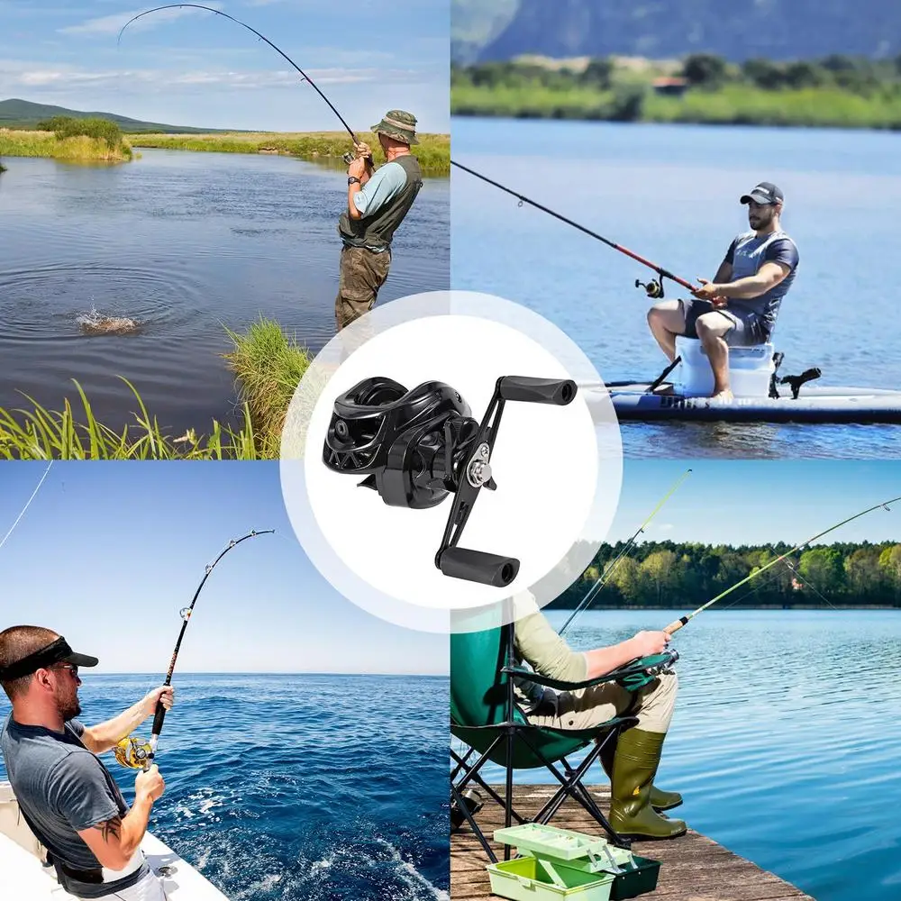 Metal Fishing Reel Black Metal Fishing Reel Lightweight Fishing Accessories User Friendly Fishing Reel For Fishing Enthusiast