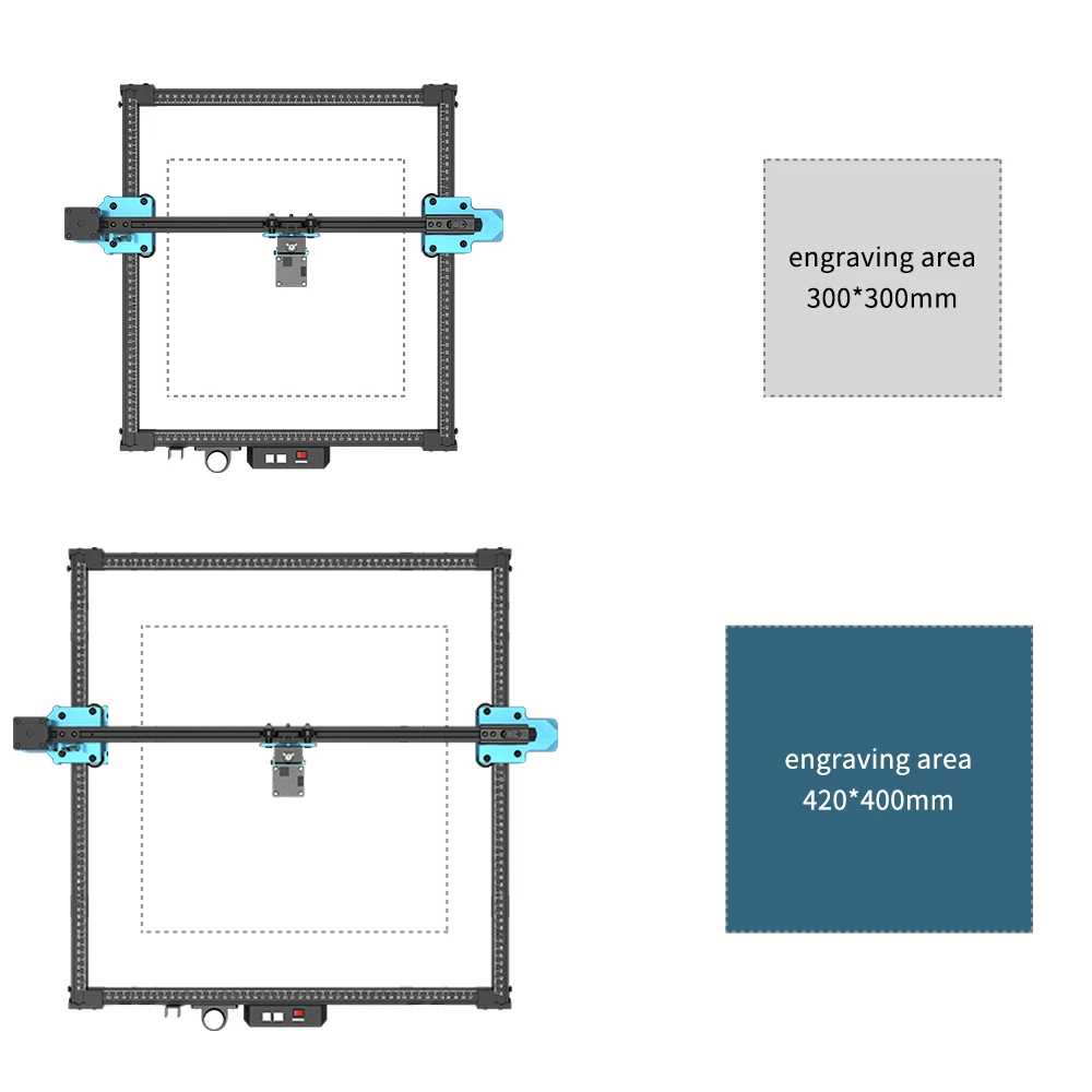 400x420mm 600x600mm Engraving Area Expansion Kit For Laser Engraving Machine Upgrade TTS-25 TTS-55 TTS-10 CNC Wood Engraver
