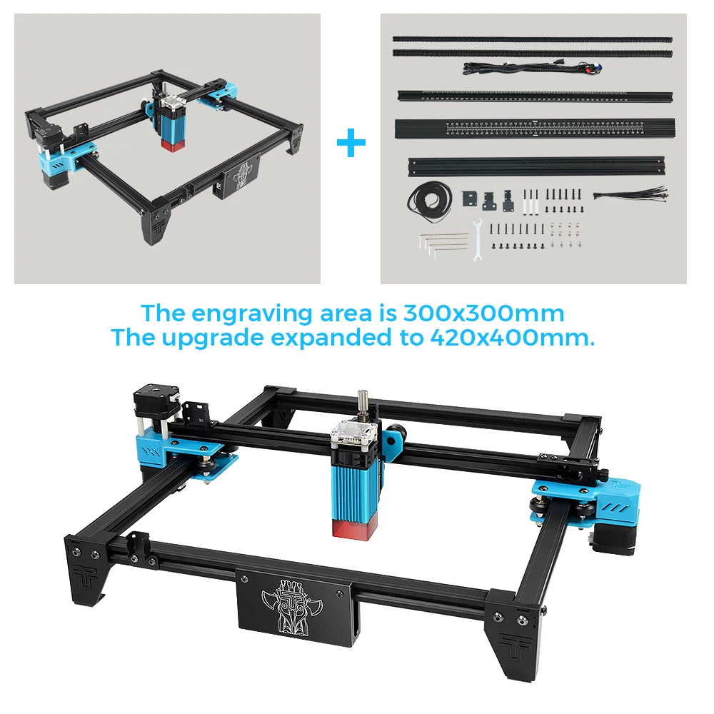 400x420mm 600x600mm Engraving Area Expansion Kit For Laser Engraving Machine Upgrade TTS-25 TTS-55 TTS-10 CNC Wood Engraver