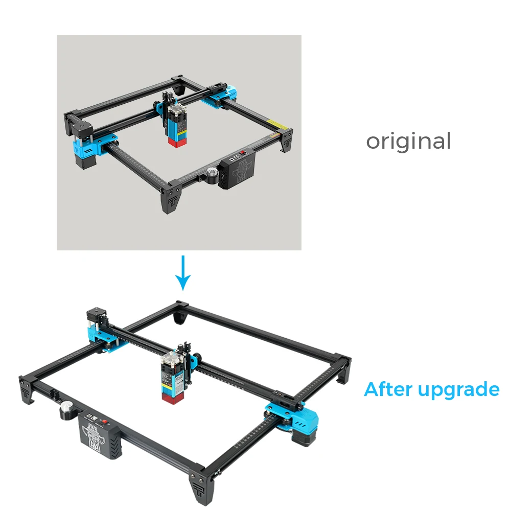 400x420mm 600x600mm Engraving Area Expansion Kit For Laser Engraving Machine Upgrade TTS-25 TTS-55 TTS-10 CNC Wood Engraver