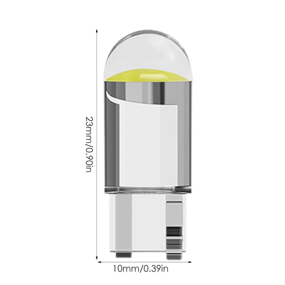 Waterproof T10LEDCOB LED Bulb For Car LED Signal Light Free Error 12/24V White Auto Wedge Side Trunk Lamps 10PCS For Car