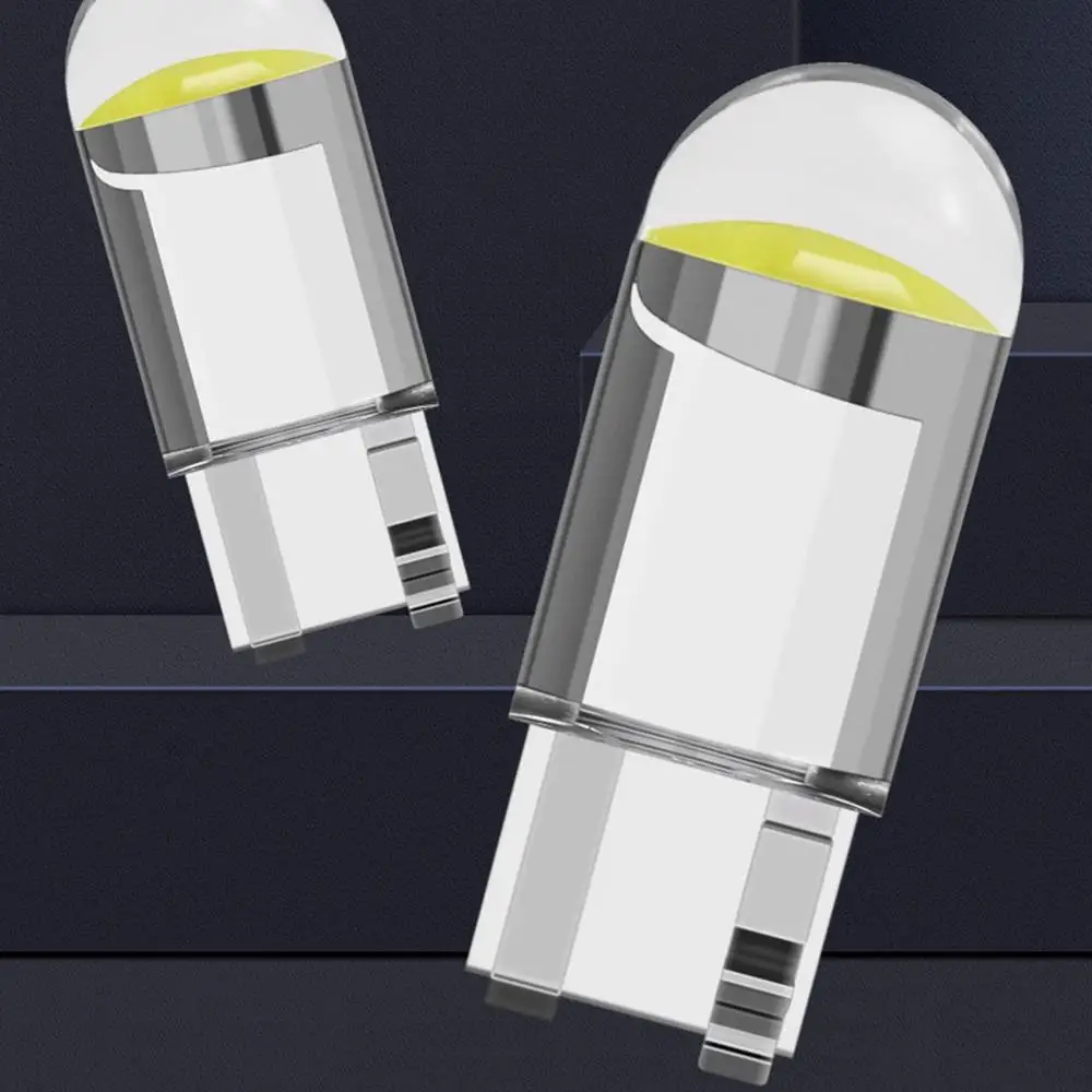 Waterproof T10LEDCOB LED Bulb For Car LED Signal Light Free Error 12/24V White Auto Wedge Side Trunk Lamps 10PCS For Car