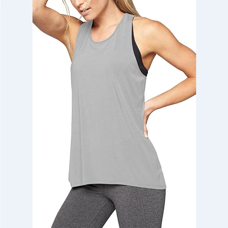 Women Yoga Tops Loose Thin Sports Vest Breathable Sleeveless T-shirt Gym Fitness Running Shirts Girls Sexy Hollow Out Tank Tops