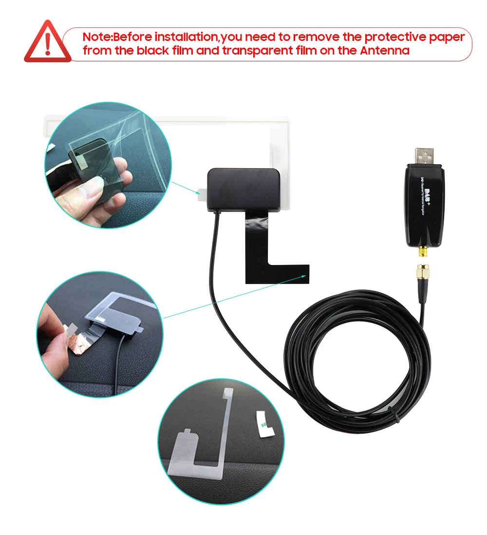 Car Monitor DAB+ BOX Adapter Dab USB Only Fits for Our Hizpo Brand Car Multimedia Players Which Supports DAB+
