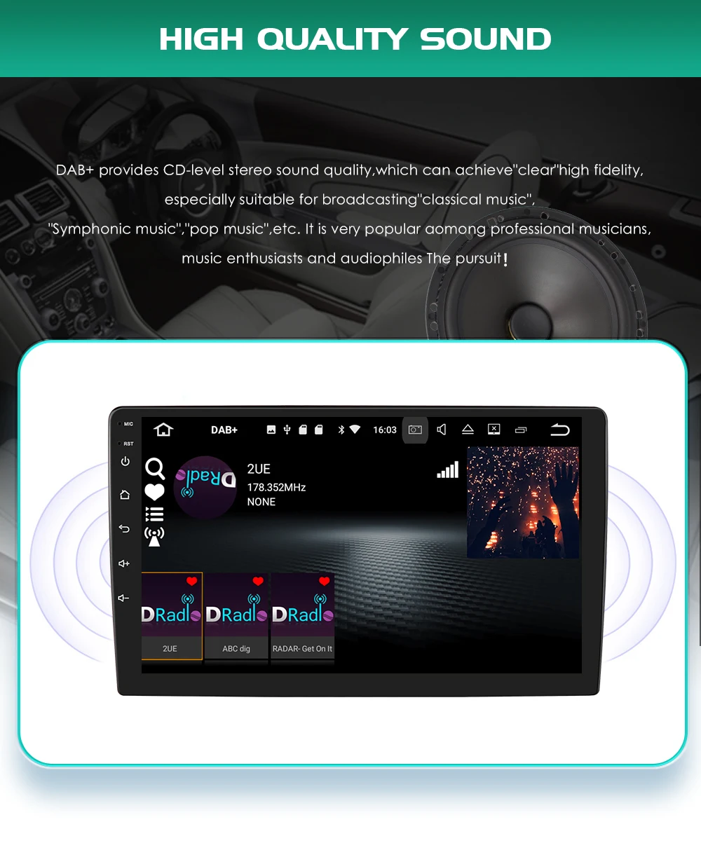 Car Monitor DAB+ BOX Adapter Dab USB Only Fits for Our Hizpo Brand Car Multimedia Players Which Supports DAB+