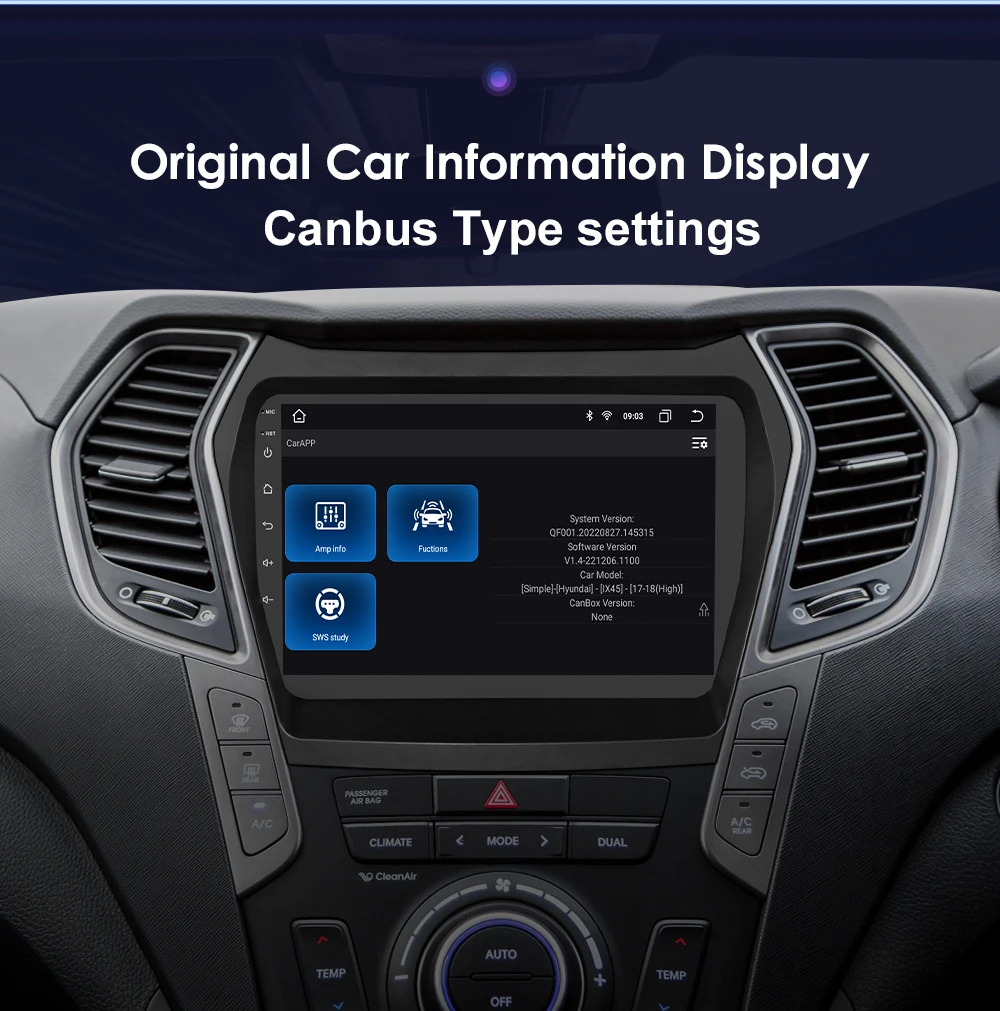 Car Android Radio Player for Hyundai IX45 Santa Fe ix 45 III XL 2013 - 2017 Autoradio Carplay Audio 2DIN Touch Screen Multimedia