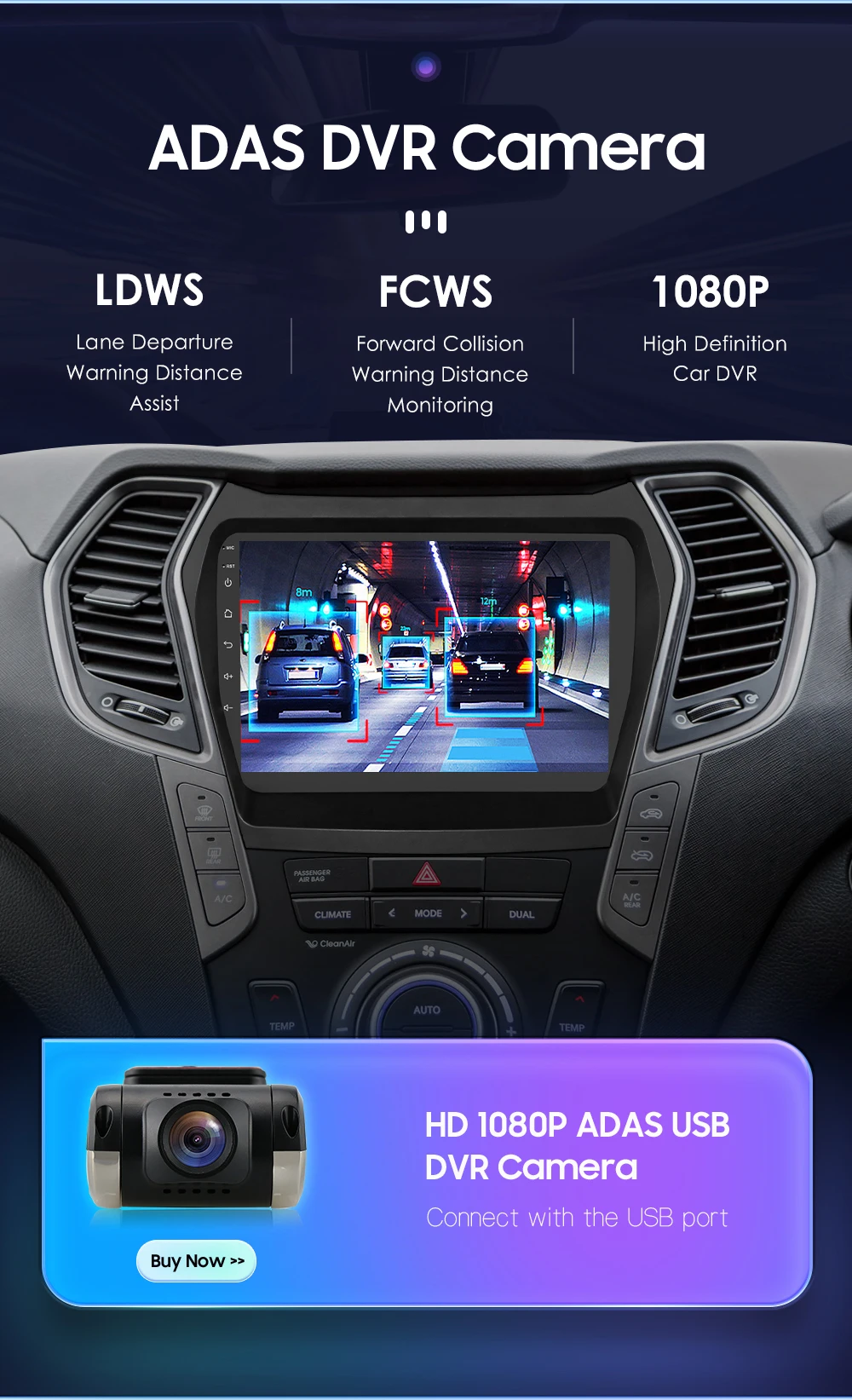 Car Android Radio Player for Hyundai IX45 Santa Fe ix 45 III XL 2013 - 2017 Autoradio Carplay Audio 2DIN Touch Screen Multimedia