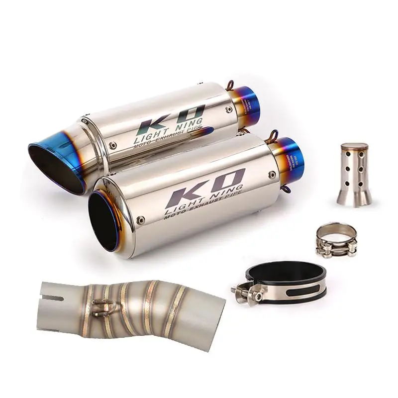 51MM For CFMOTO 450SR 450NK 2022-2025 Motorcycle Exhaust Tips Mid Link Pipe Stainless Steel Muffler Slip On DB Killer