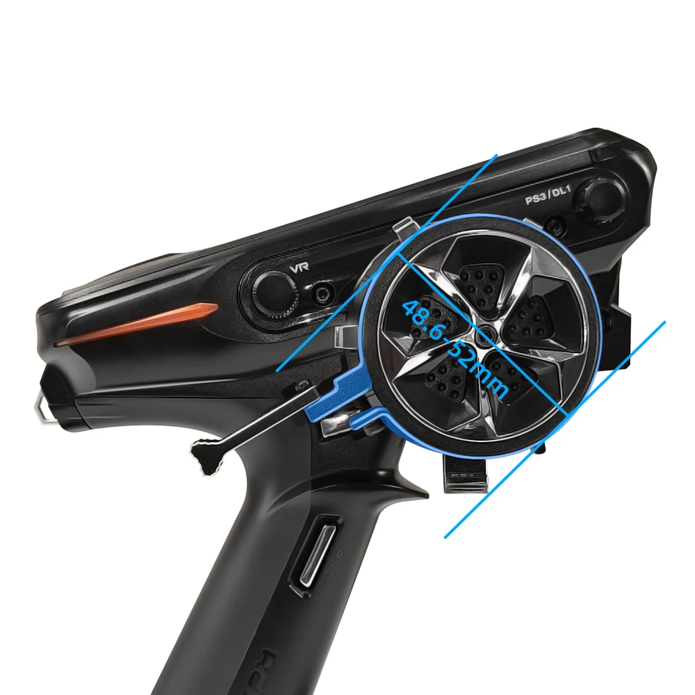 Radiolink RC8X 8CH 2.4G RC Transmitter with R8FG V2.1 Gyro Receiver, One Hand Control Accessory and Phone Holder for FPV Screen